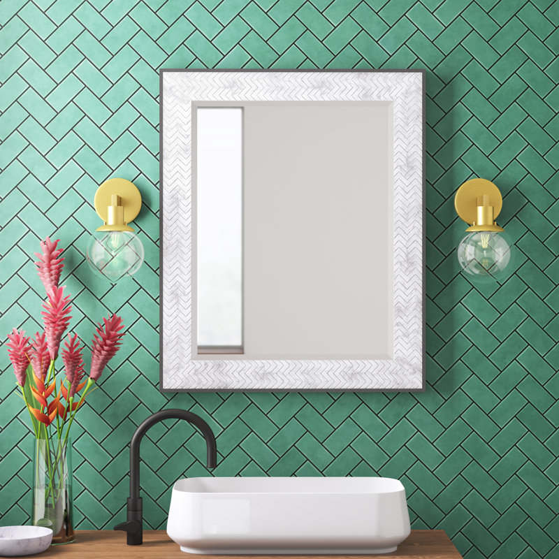 Mercury Row® Haak Chevron Beveled Bathroom/Vanity Mirror & Reviews